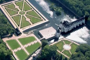 Vue aérienne Château de Chenonceau